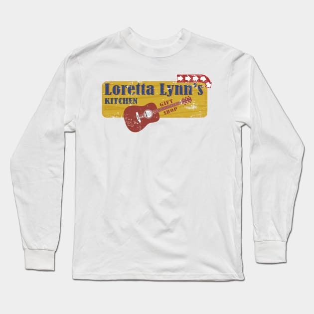 Loretta Lynn Vintage Kitchen Shop Long Sleeve T-Shirt by sanantaretro